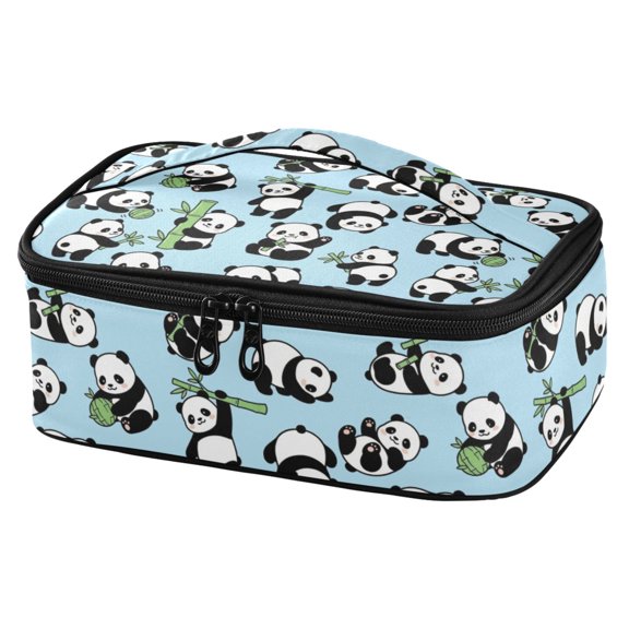 ALAZA Pandas Cute Lunch Box Insulated Cooler Tote Bag Reusable School Picnic Travel Office