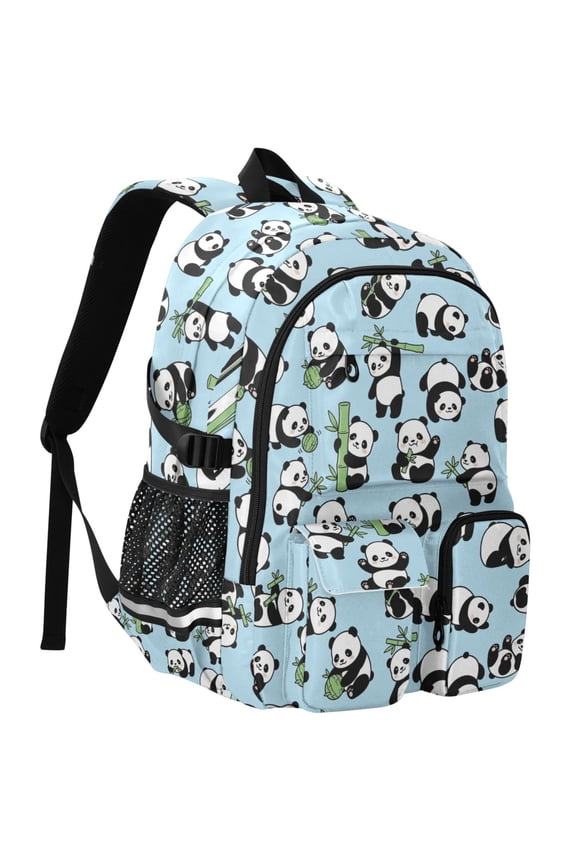 Pandas Cute Print Student Backpack School Bookbag Large Laptop Daypack Travel Bag
