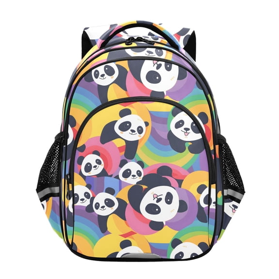 ALAZA Pandas and Rainbows School Backpack Elementary Bag Bookbag Travel Rucksack