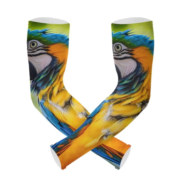 ALAZA Parrot Birds UV Sun Protection Arm Sleeves UPF 50+ Compression Cooling Sleeve 1 Pair