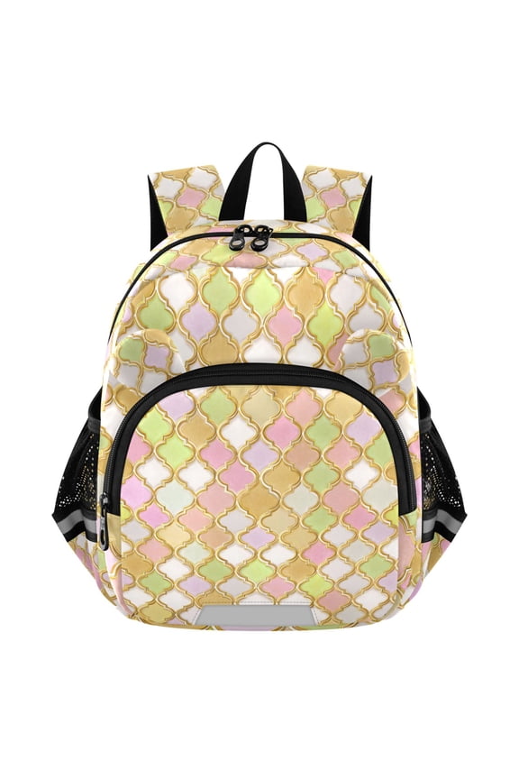 Pastel Moroccan Pattern Mini Backpack School Bookbag Age 3-7 Medium