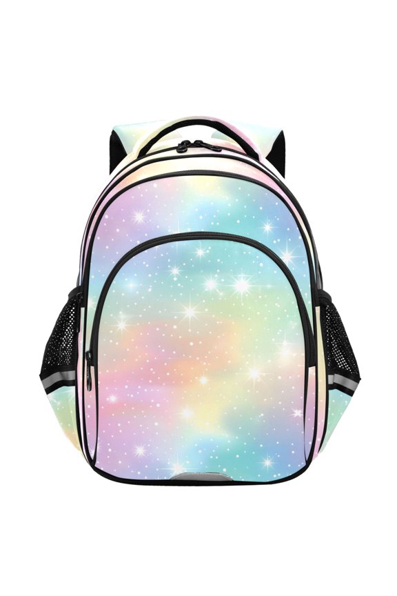 Pastel Rainbow Gradient School Backpack Elementary Bag Student Bookbag Travel Rucksack