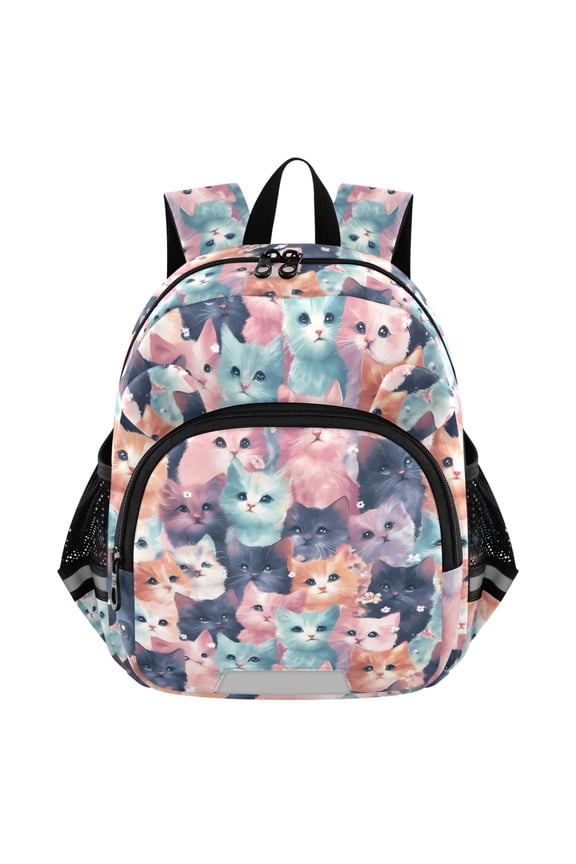 Pastle Cute Cat Mini Backpack School Bookbag Age 3-7 Small