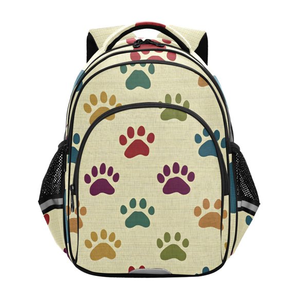 ALAZA Paw Print School Backpack Elementary Bag Bookbag Travel Rucksack