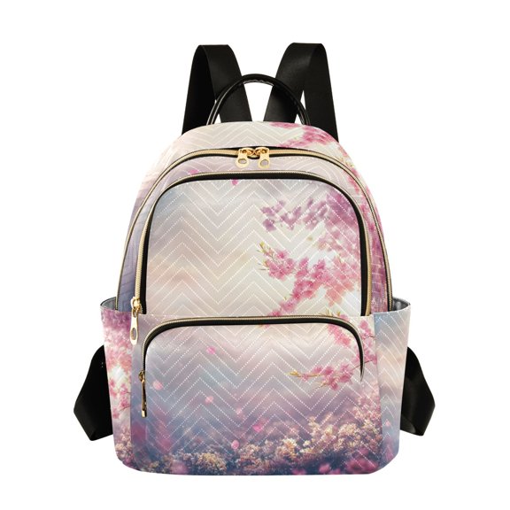 ALAZA Peach Floral Sunset Womens Travel Laptop Backpack Large Daypack Ladies Shoulder Bags S