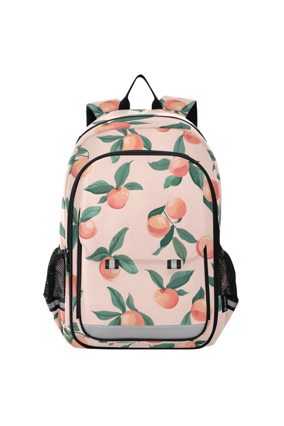 Peach Laptop Backpack Purse Travel Bag Casual School Bookbag Rucksack for Women Men