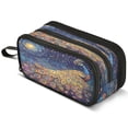 ALAZA Peacock Oil Paint Pencil Case Bag Large 3 Compartment Pen Pouch ...