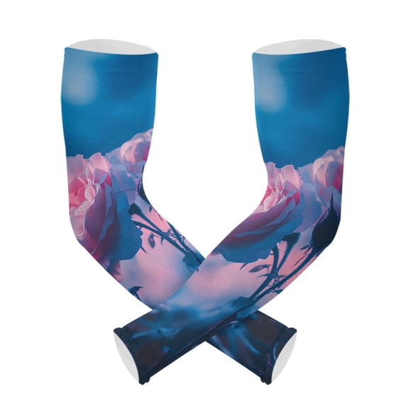 ALAZA Peony Flower Blooming UV Sun Protection Arm Sleeves UPF 50+ Compression Cooling Sleeve 1 Pair