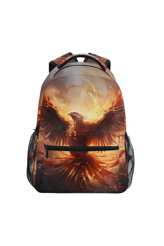 Phoenix Flying Pattern School Backpack Elementary Stylish Bookbag Laptop Bags Travel Daypack