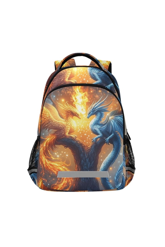 Phoenix Ice and Fire Backpack Elementary School Bag Bookbag Travel Rucksack