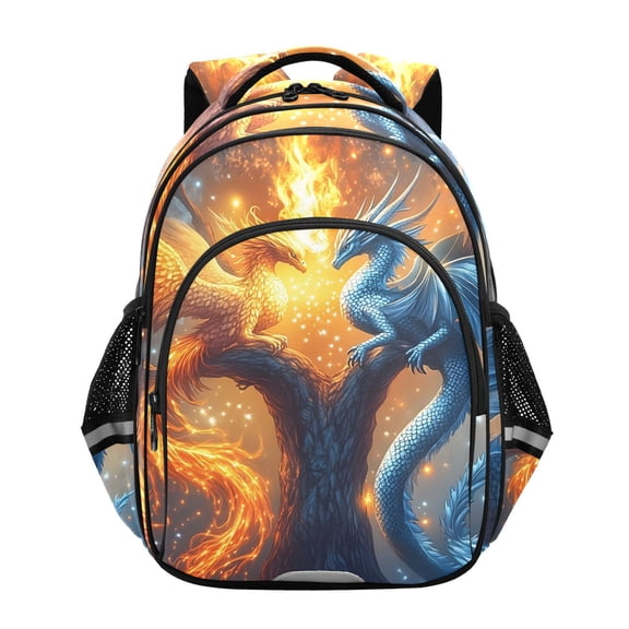 ALAZA Phoenix Ice and Fire School Backpack Elementary Bag Bookbag Travel Rucksack