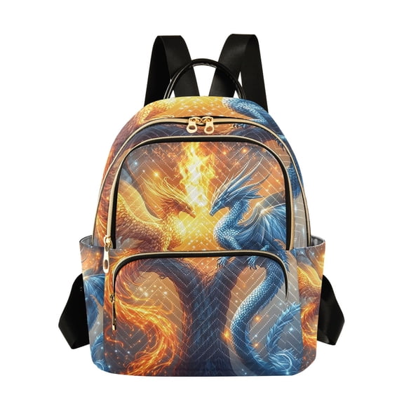 ALAZA Phoenix Ice and Fire Womens Travel Laptop Backpack Large Daypack Ladies Shoulder Bags S