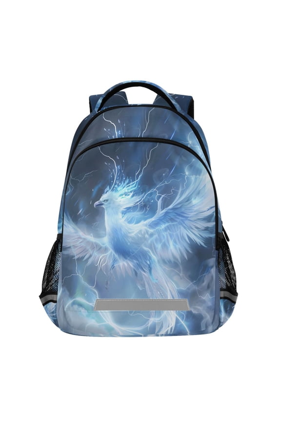 Phoenix Lighting Pattern Backpack Elementary School Bags Student Bookbag Travel Rucksack