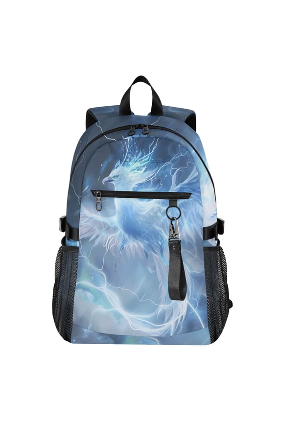 Phoenix Lighting Pattern School Backpack Travel Laptop Bag College Bookbag Casual Daypack for Women Men