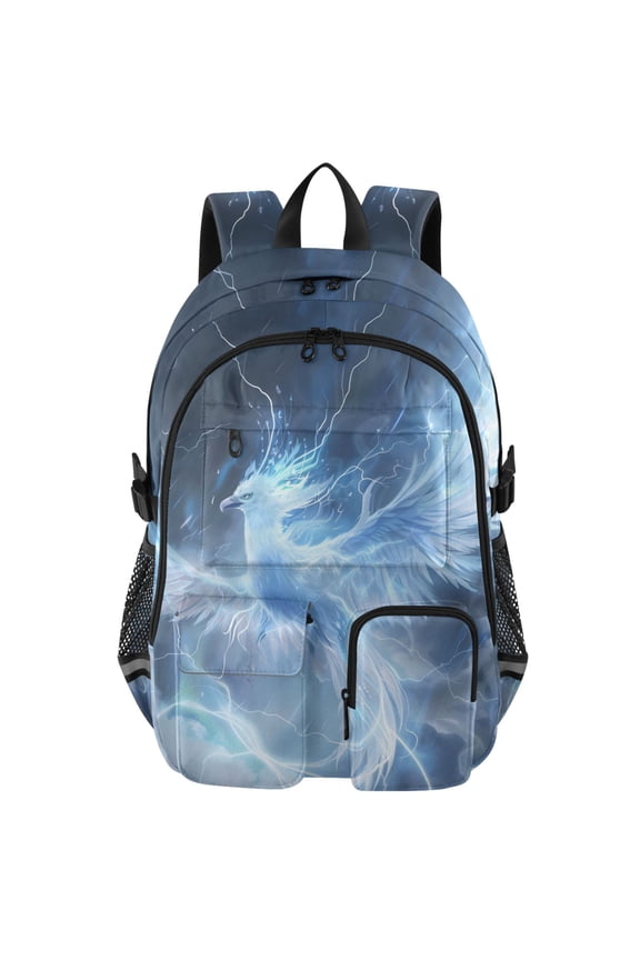 Phoenix Lighting Print Student Backpack School Bookbag Large Laptop Daypack Travel Bag