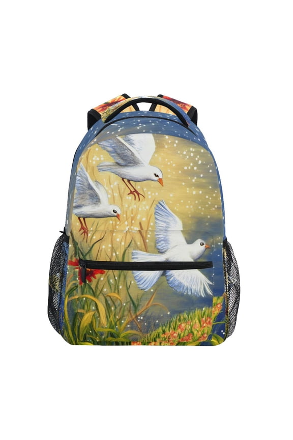 Pigeon Oil Pattern School Backpack Elementary Stylish Bookbag Laptop Bags Travel Daypack