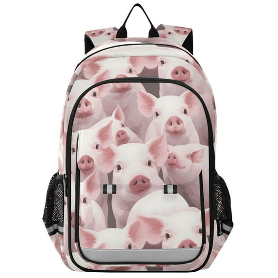 ALAZA Pigs Pink Laptop Backpack Purse Travel Bag Casual School Bookbag Rucksack for Women Men