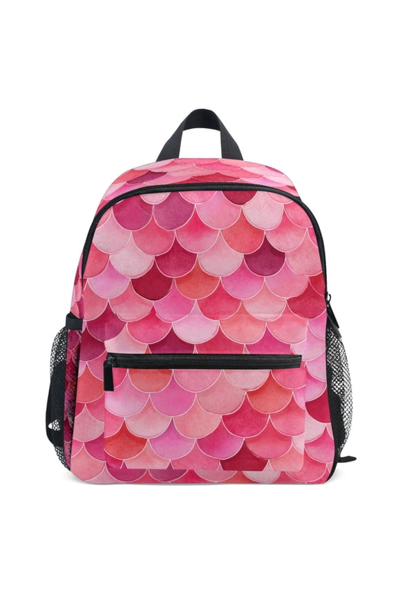 Pink Dragon Scales Pattern Pattern School Backpack Student Bookbag Mini Bag
