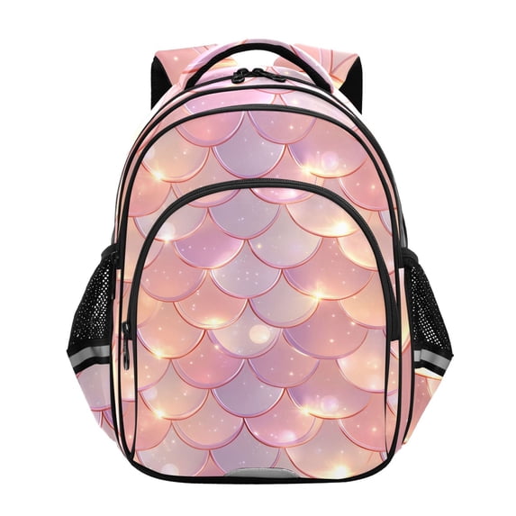 ALAZA Pink Gradient Scales School Backpack Elementary Bag Bookbag Travel Rucksack