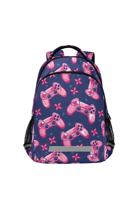 Pink Handle Backpack Elementary School Bag Bookbag Travel Rucksack
