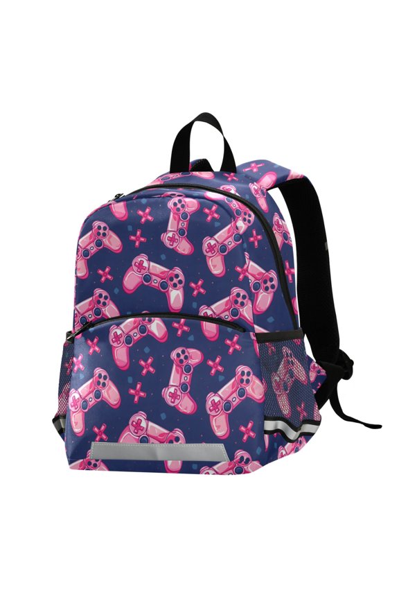 Pink Handle School Backpack Elementary Student Bookbag