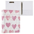 thumbnail image 1 of ALAZA Pink Hearts Checkered Pattern Hardcover 3 Ring Binder 1.5" Round Rings Interior Pockets Binders Organizer 1 Pack, 1 of 9
