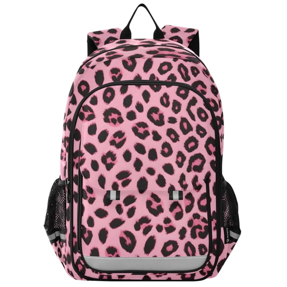 ALAZA Pink Leopard Laptop Backpack Purse Travel Bag Casual School Bookbag Rucksack for Women Men