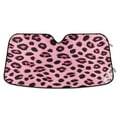 thumbnail image 1 of ALAZA Pink Leopard Windshield Sun Shade Car Foldable Visor Block UV Rays Protector 53"x23.5", 1 of 8