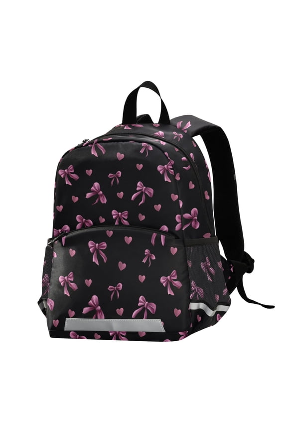 Pink Purple Bows School Backpack Elementary Student Bookbag