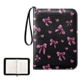 thumbnail image 1 of ALAZA Pink Purple Bows Trading Card Binder 4 Pocket Cards Collection Album 400 Folder Holder, 1 of 6