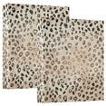thumbnail image 1 of ALAZA Plain Cheetah Glitter Print Hardcover 3 Ring Binder 1.5" Round Rings Interior Pockets Binders Organizer 2 Pack, 1 of 9