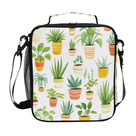 ALAZA Plant Pattern Lunch Box Insulated Lunch Bag Reusable Thermal Cooler Tote School Picnic