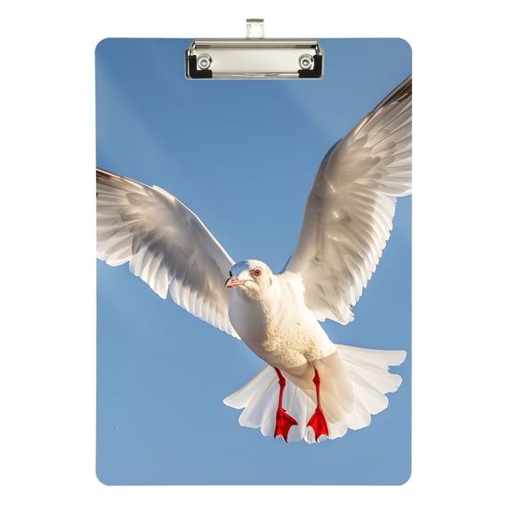ALAZA Plastic Clipboard A4 Letter Size Decorative Clipboards for Students Women Men 9" x 12.5" Art Bird Pigeon Flying