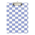 thumbnail image 1 of ALAZA Plastic Clipboard A4 Letter Size Decorative Clipboards for Students Women Men 9" x 12.5" Blue Checkered Grid Pattern, 1 of 6