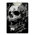thumbnail image 1 of ALAZA Plastic Clipboard A4 Letter Size Decorative Clipboards for Students Women Men 9" x 12.5" Cool Funny Skull, 1 of 6