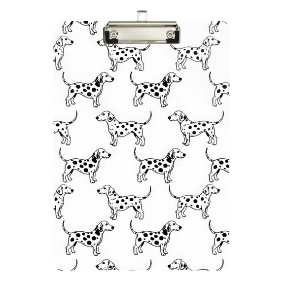 ALAZA Plastic Clipboard A4 Letter Size Decorative Clipboards for Students Women Men 9" x 12.5" Dalmatian Dogs
