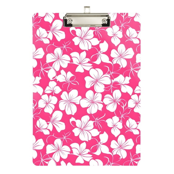ALAZA Plastic Clipboard A4 Letter Size Decorative Clipboards for Students Women Men 9" x 12.5" Elegant Flowers-r9