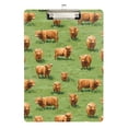 thumbnail image 1 of ALAZA Plastic Clipboard A4 Letter Size Decorative Clipboards for Students Women Men 9" x 12.5" Highland Cattle Meadow, 1 of 6