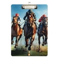thumbnail image 1 of ALAZA Plastic Clipboard A4 Letter Size Decorative Clipboards for Students Women Men 9" x 12.5" Horse Racing, 1 of 6