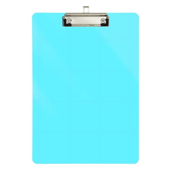 ALAZA Plastic Clipboard A4 Letter Size Decorative Clipboards for Students Women Men 9" x 12.5" Light Blue