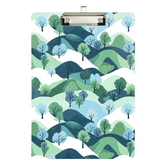 ALAZA Plastic Clipboard A4 Letter Size Decorative Clipboards for Students Women Men 9" x 12.5" Mountain Print