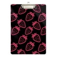 thumbnail image 1 of ALAZA Plastic Clipboard A4 Letter Size Decorative Clipboards for Students Women Men 9" x 12.5" Neon Strawberry, 1 of 6