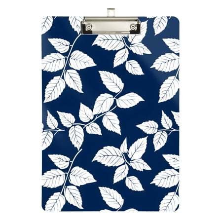 ALAZA Plastic Clipboard A4 Letter Size Decorative Clipboards for Students Women Men 9" x 12.5" Palm Leaf-e9