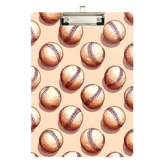 ALAZA Plastic Clipboard A4 Letter Size Decorative Clipboards for Students Women Men 9" x 12.5" Retro Baseballs