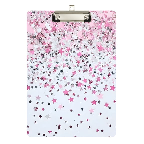 ALAZA Plastic Clipboard A4 Letter Size Decorative Clipboards for Students Women Men 9" x 12.5" Stars Falling