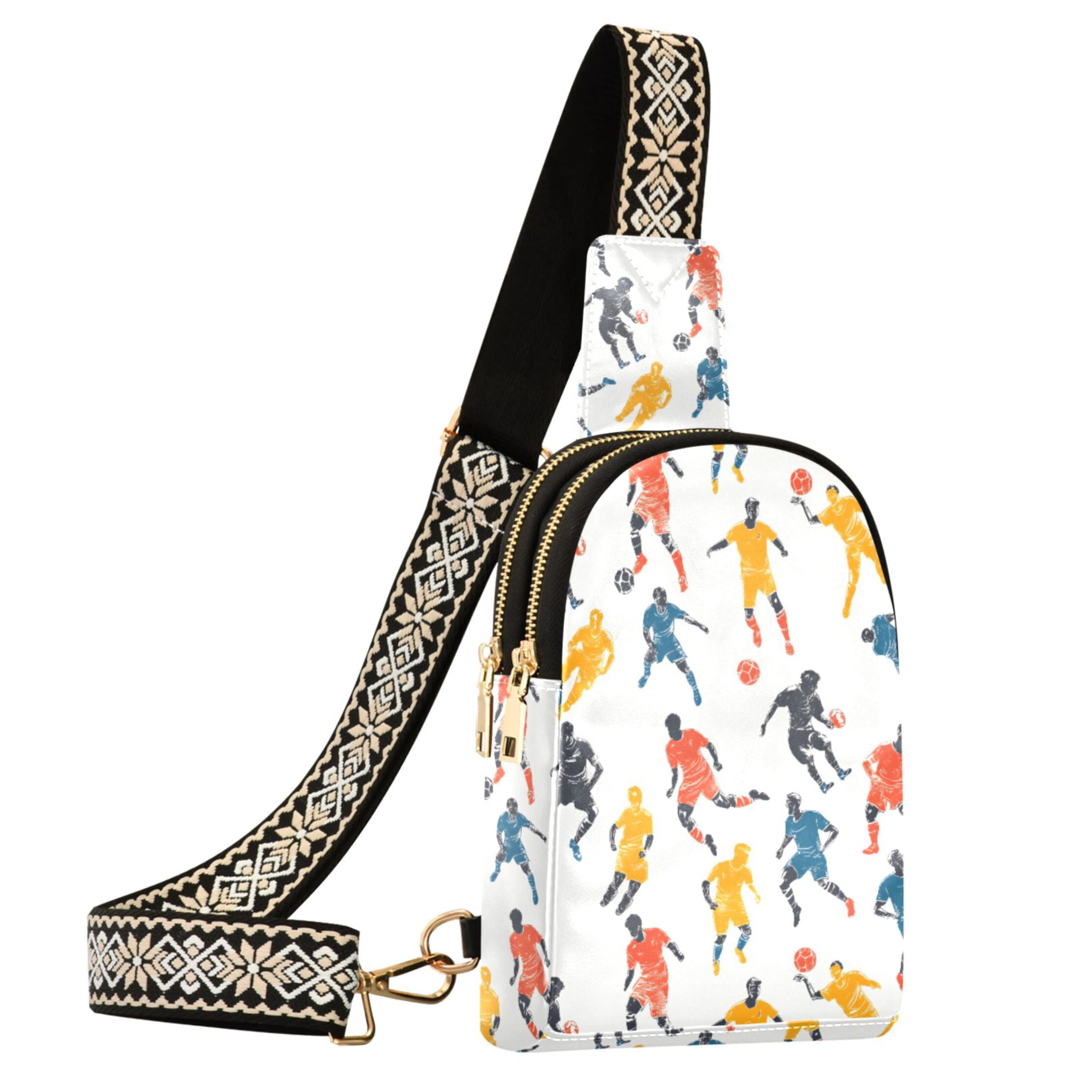 ALAZA Play Football Sling Bag for Women Men Waterproof Crossbody Chest Bags