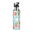 thumbnail image 1 of ALAZA Plumeria Flower Water Bottle Insulated Flask Stainless Steel Straw Lid 20 oz, 1 of 6