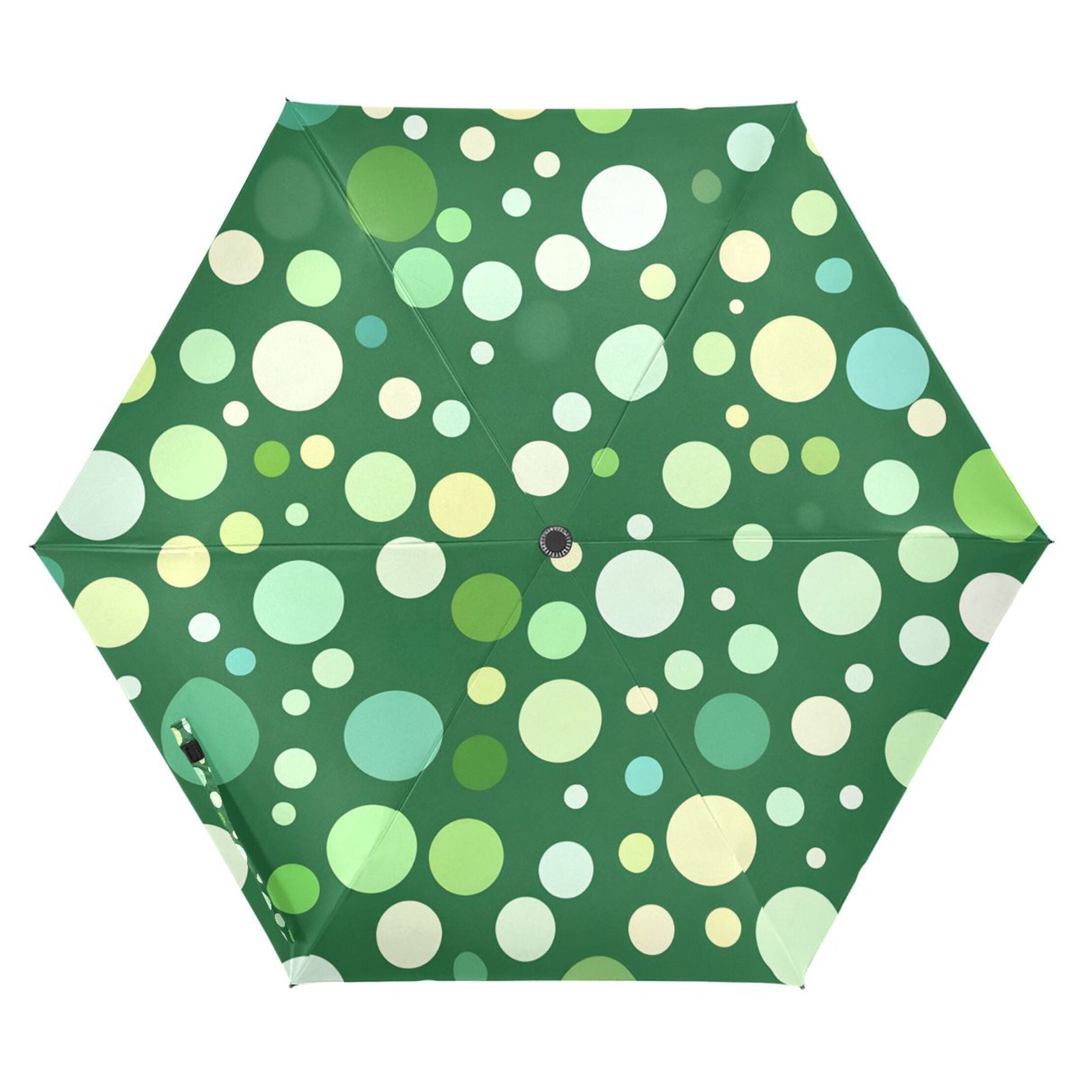 ALAZA Polka Dot UPF 50+ Compact Folding Umbrella for Rain Travel Umbrella Packable