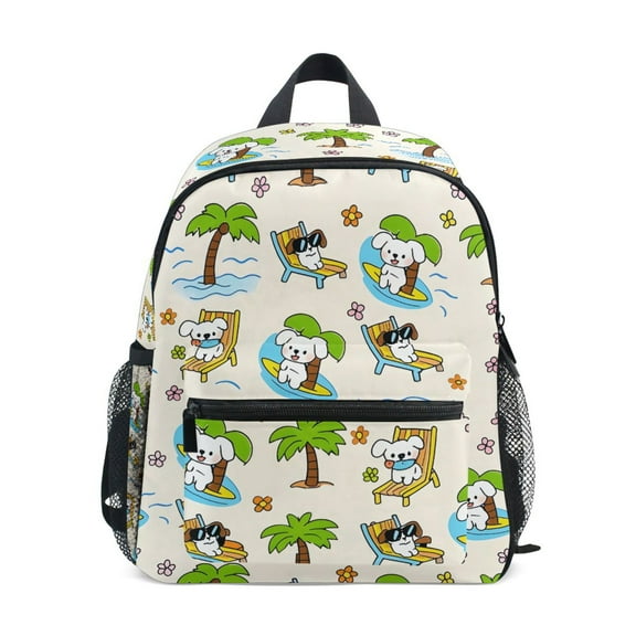 ALAZA Puppy Dogs Palm Tree School Backpack Small Bookbag Mini Bags