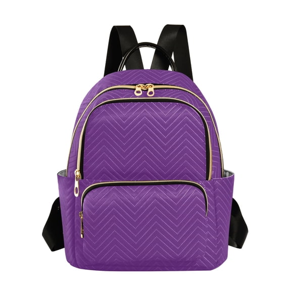 ALAZA Purple Solid Color Womens Travel Laptop Backpack Large Daypack Ladies Shoulder Bags S